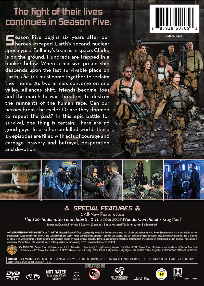 The 100: The Complete Fifth Season [DVD]