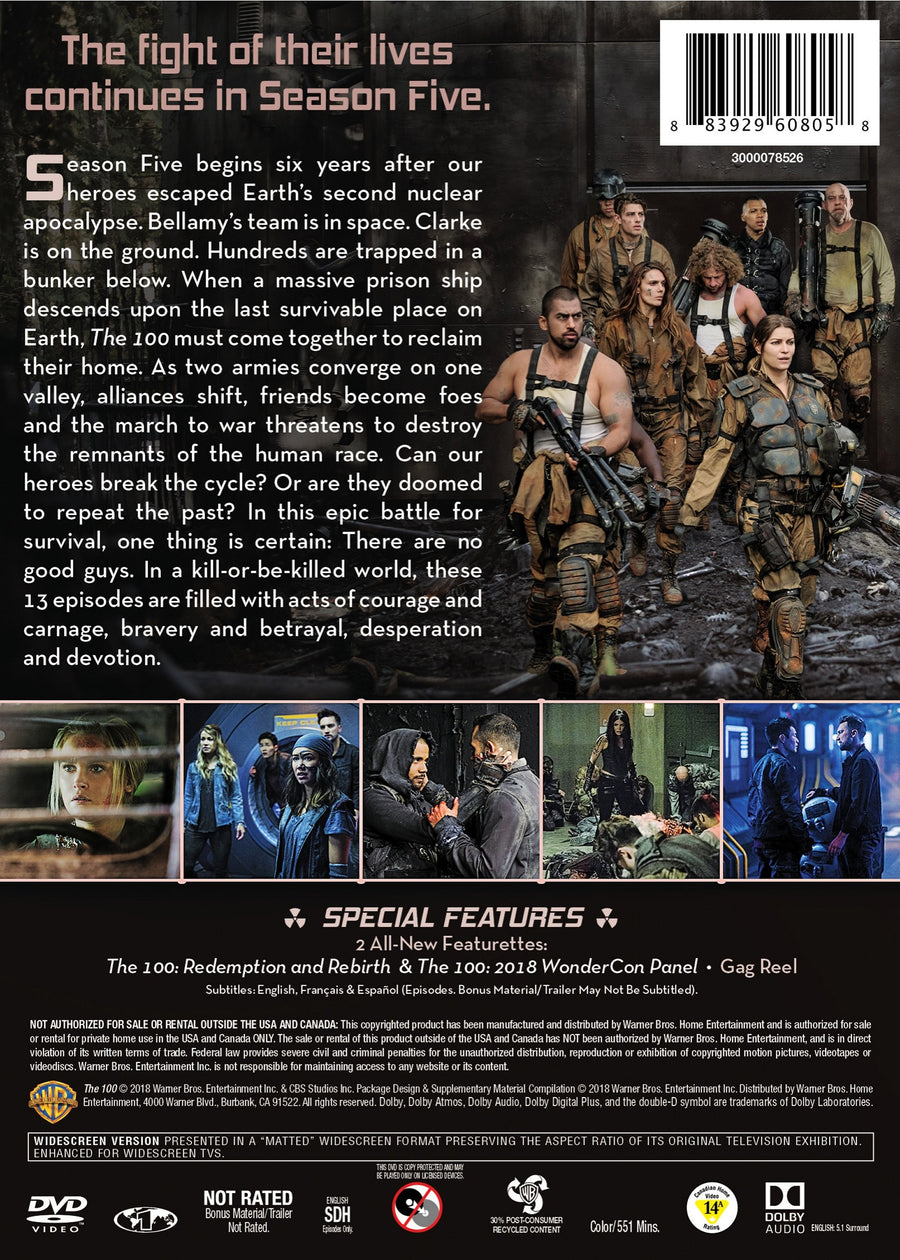 The 100: The Complete Fifth Season [DVD]