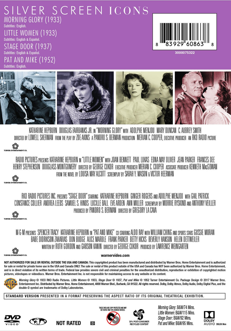 Silver Screen Icons: Katharine Hepburn [DVD]