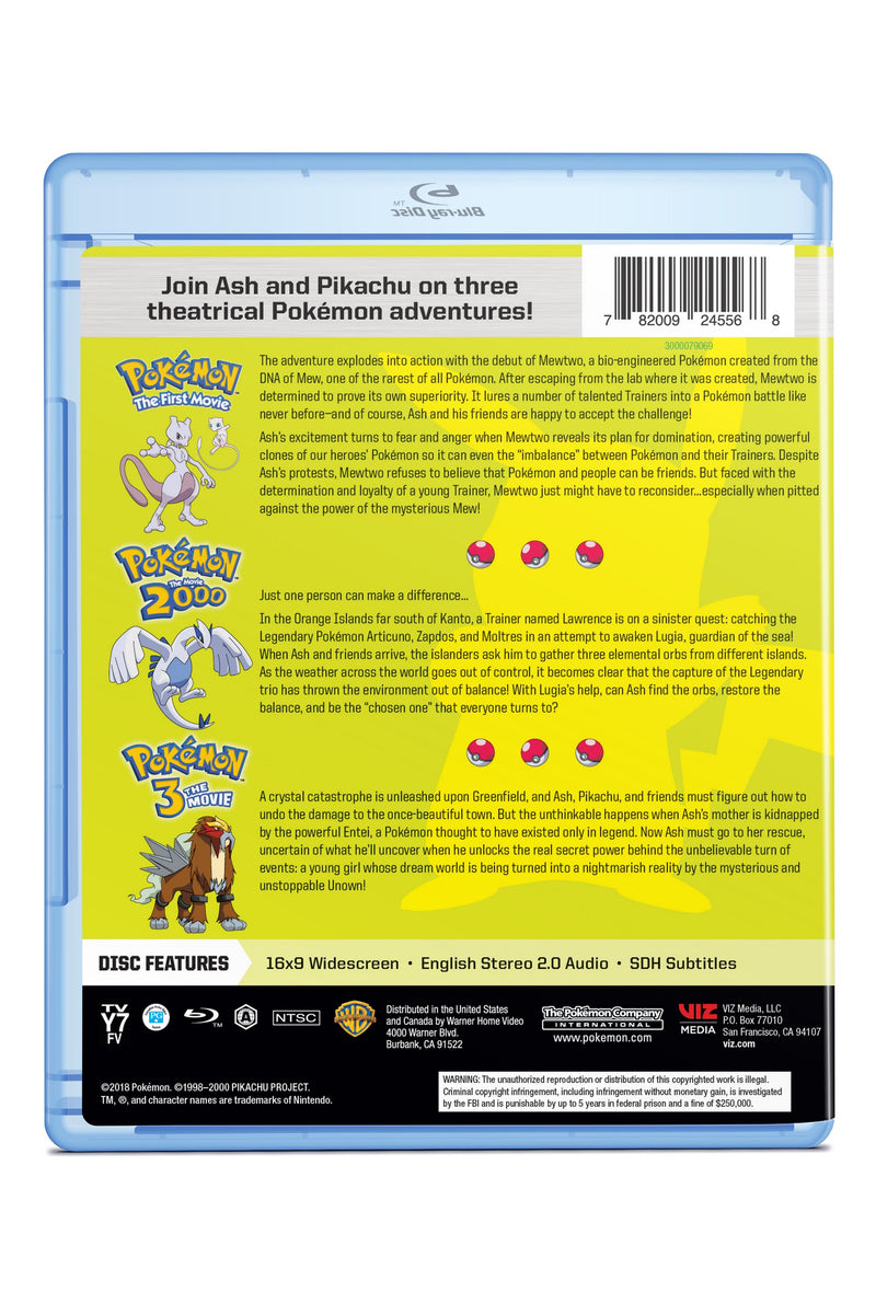 Pokémon - The First Movie/Pokemon - The Movie 2000/Pokémon 3 [Blu-ray]