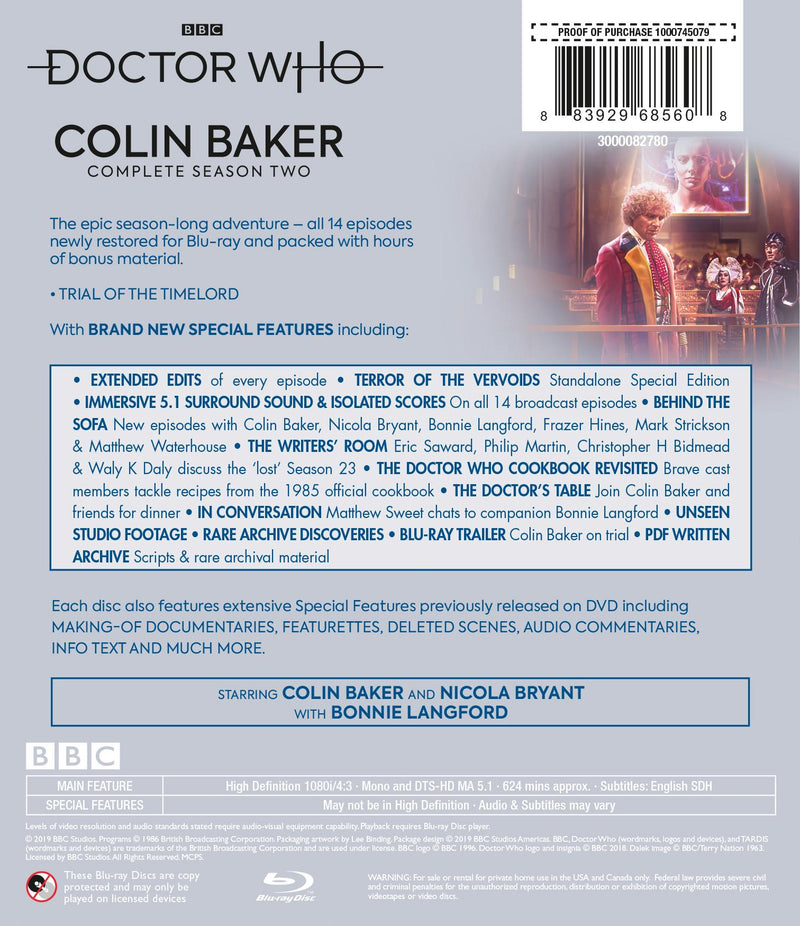 Doctor Who: Colin Baker - Complete Season Two (Box Set) [Blu-ray]