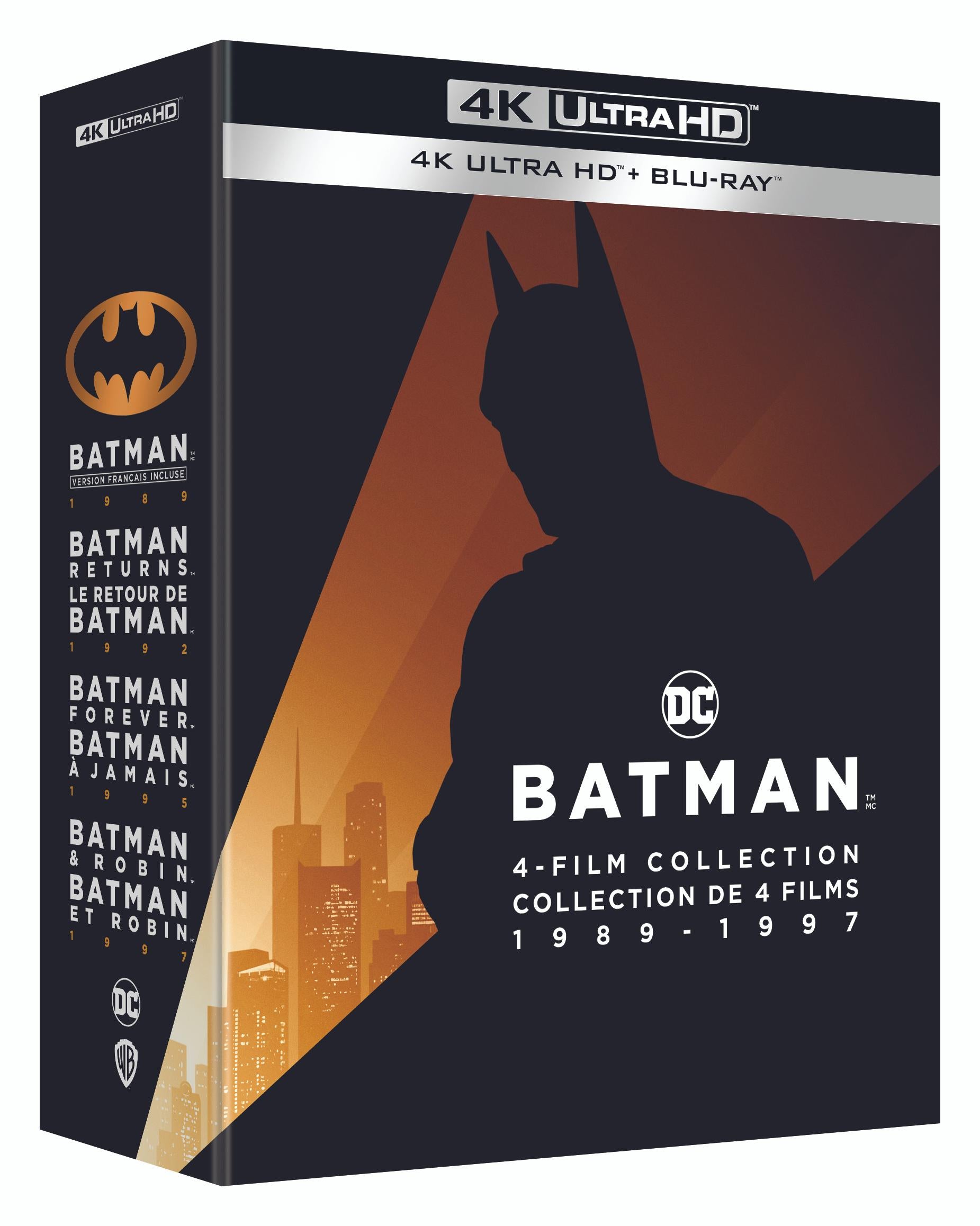 バットマン シリーズ4作品セット 4K ULTRA HD&ブルーレイ Batman 4K Film Collection [UHD] – GRUV Canada