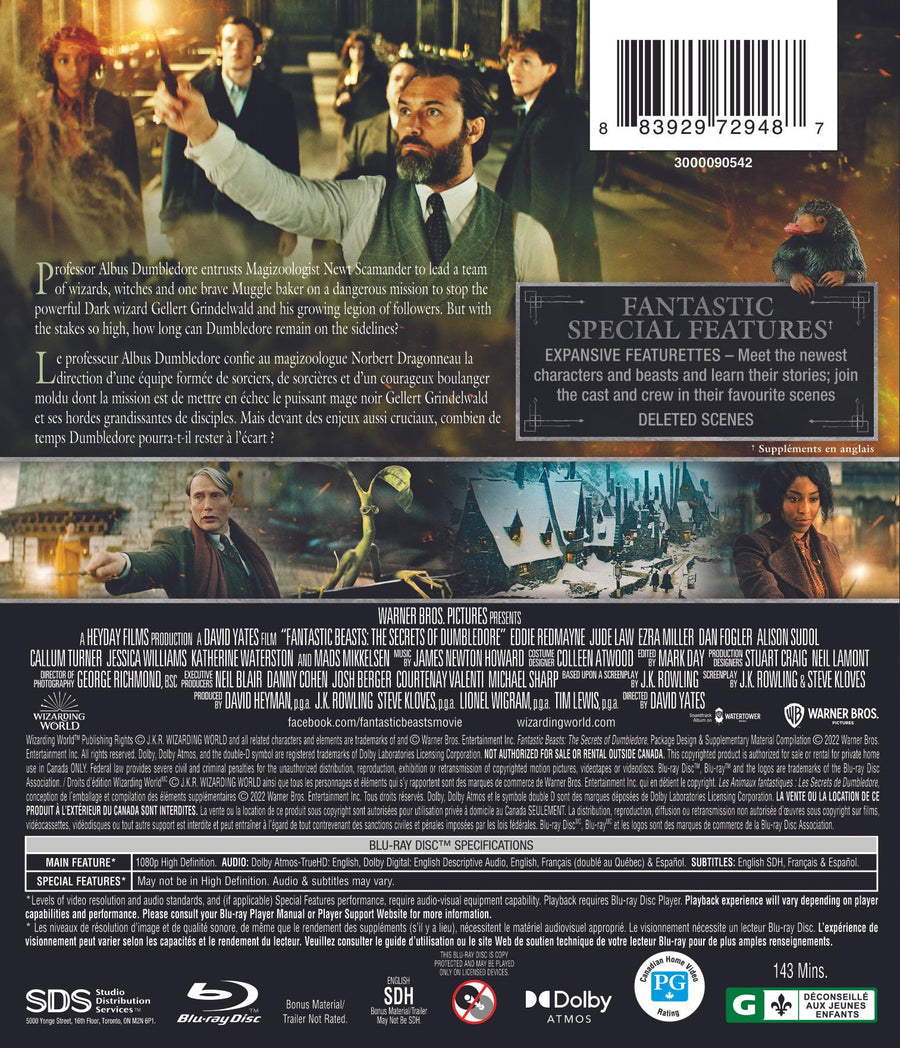 Fantastic Beasts: Secrets of Dumbledore [Blu-Ray]