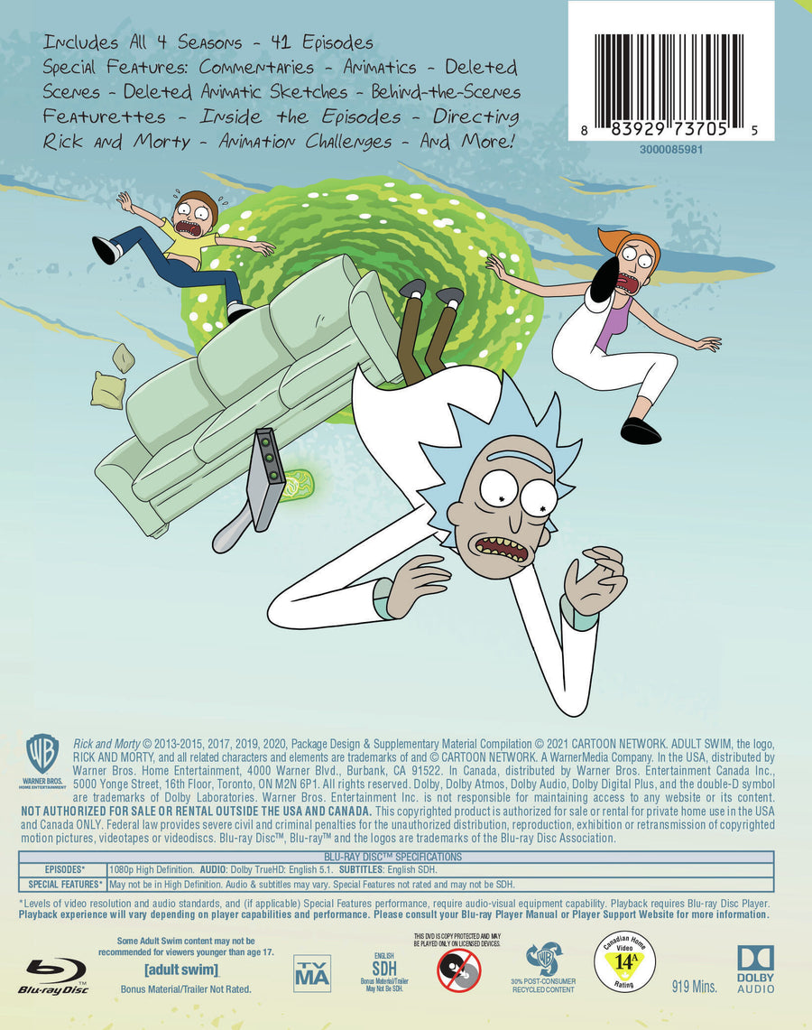 Rick and Morty: Seasons 1-4 [Blu-Ray]