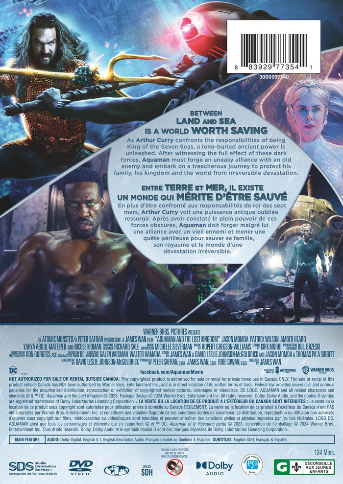 Aquaman and the Lost Kingdom [DVD]
