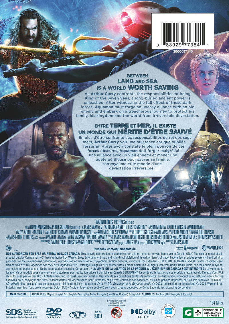 Aquaman and the Lost Kingdom [DVD]