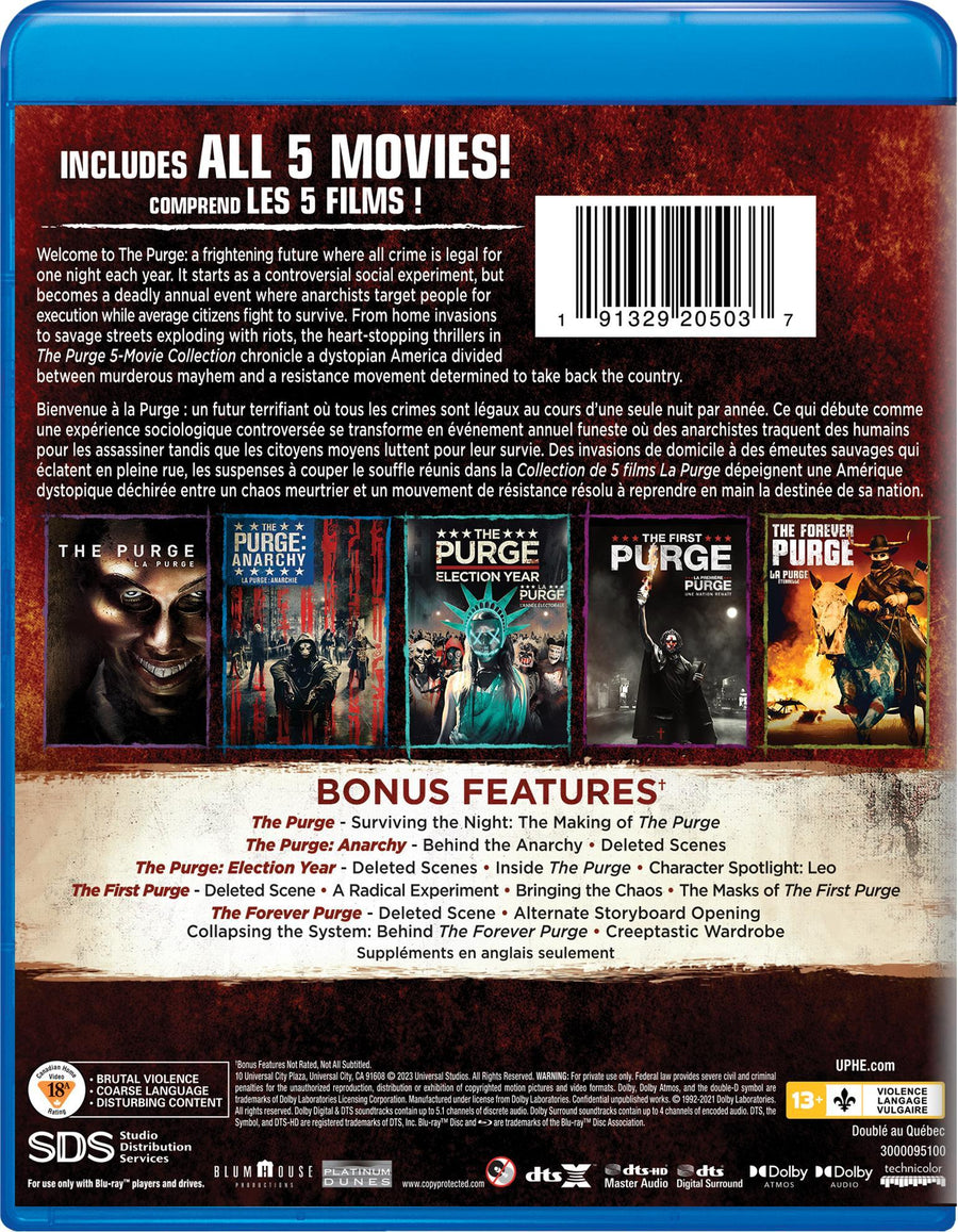 The Purge: 5-Movie Collection [Blu-Ray]