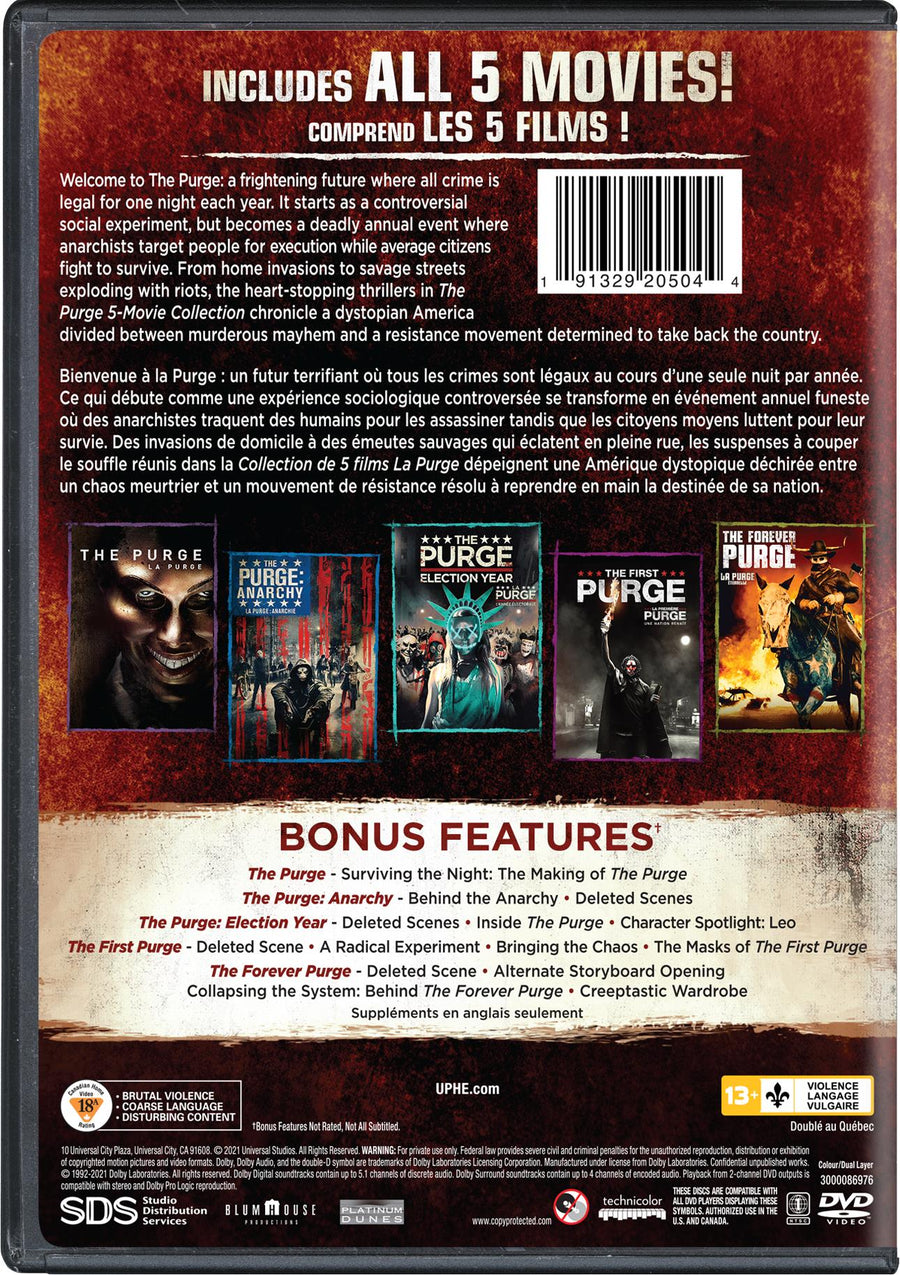 The Purge: 5-Movie Collection [DVD]