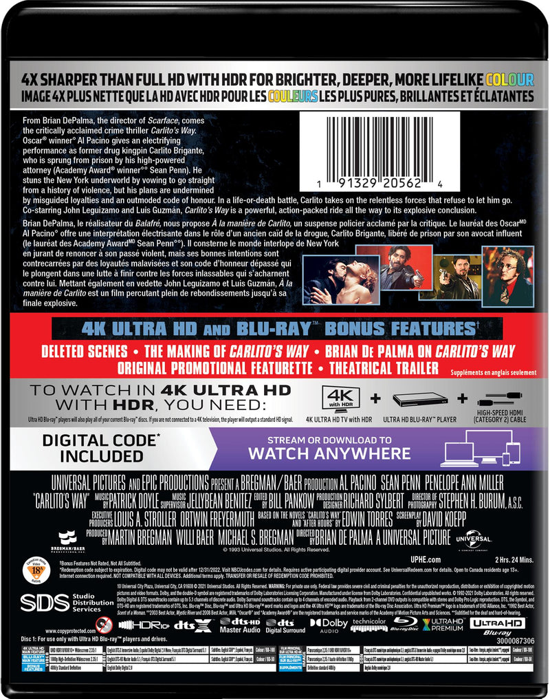 Carlito's Way (4K Ultra HD + Blu-ray) [UHD]
