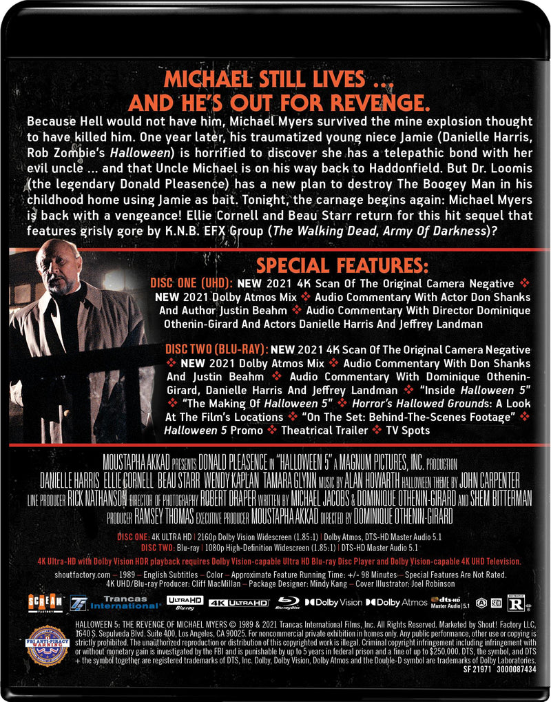 Halloween 5: The Revenge of Michael Myers - Collector's Edition 4K Ultra HD + Blu-ray [UHD]