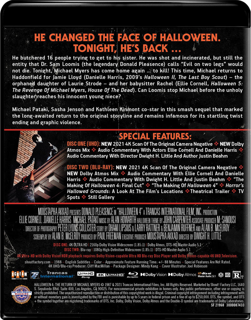 Halloween 4: The Return of Michael Myers - Collector's Edition 4K Ultra HD + Blu-ray [UHD]