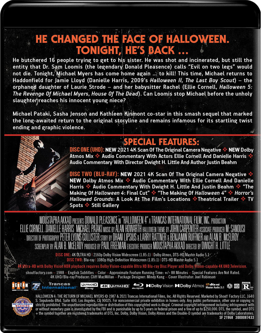 Halloween 4: The Return of Michael Myers - Collector's Edition 4K Ultra HD + Blu-ray [UHD]