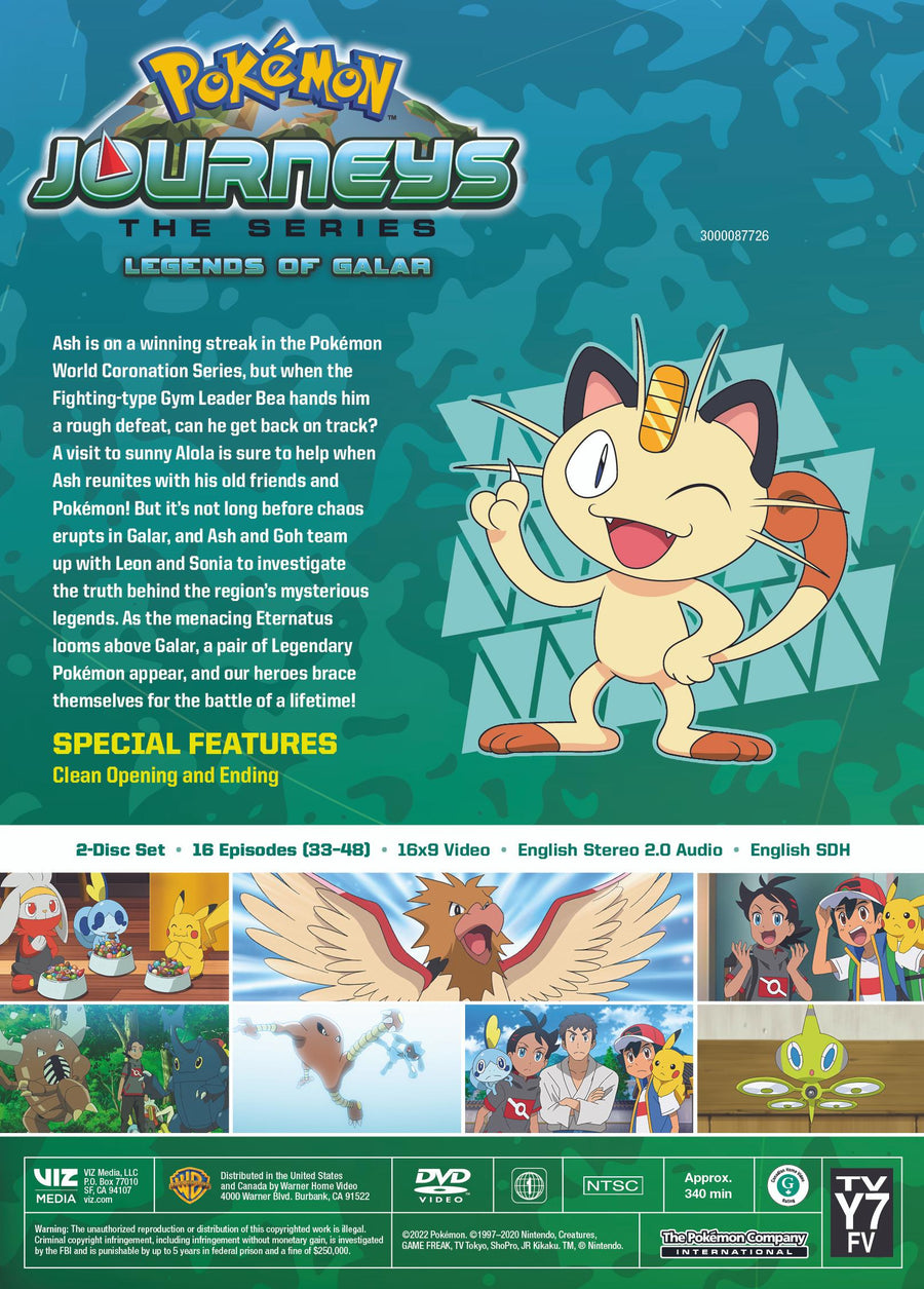 Pokémon Journeys: The Series Season 23 - Legends of Galar [DVD]