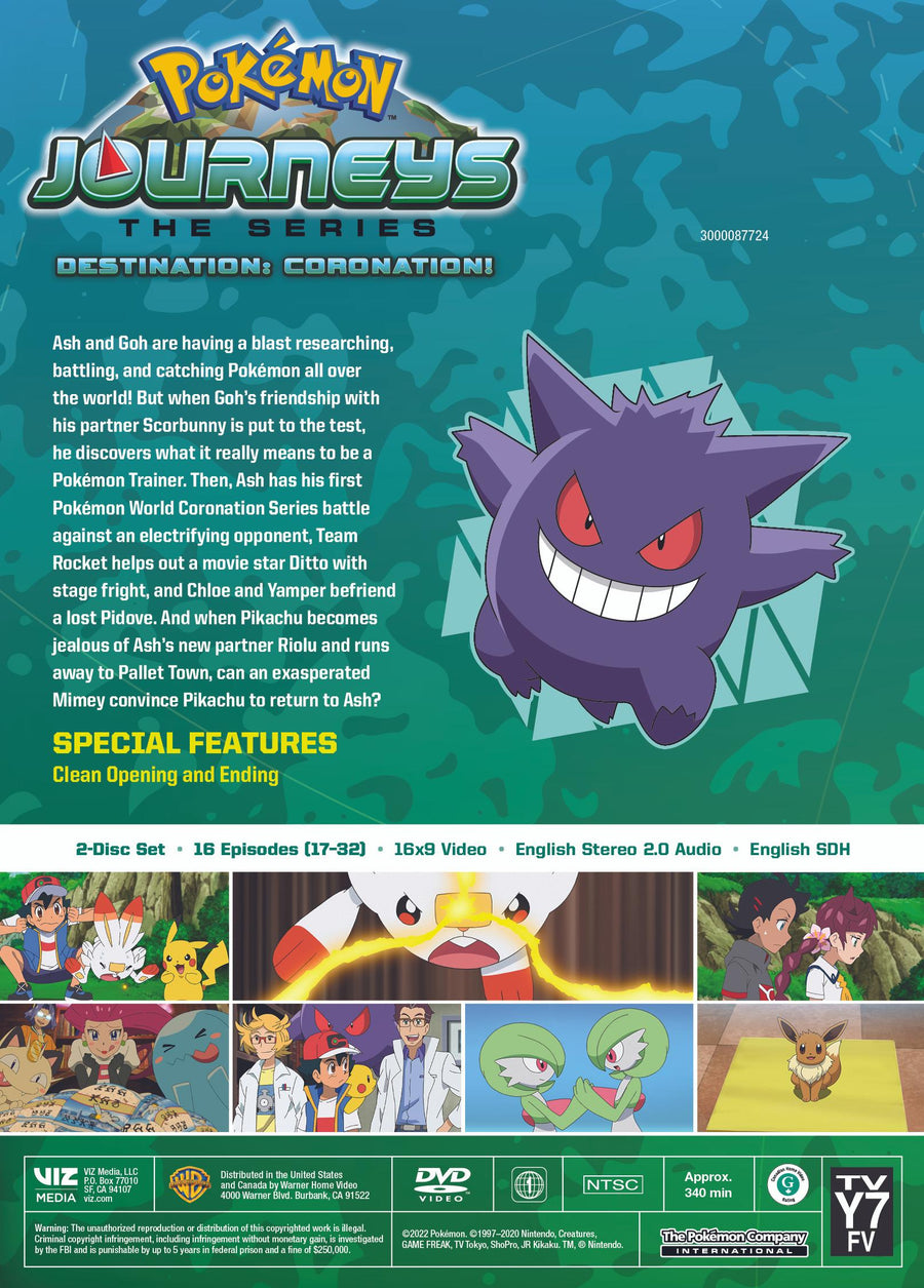 Pokémon Journeys: Season 23 - Destination: Coronation! [DVD]