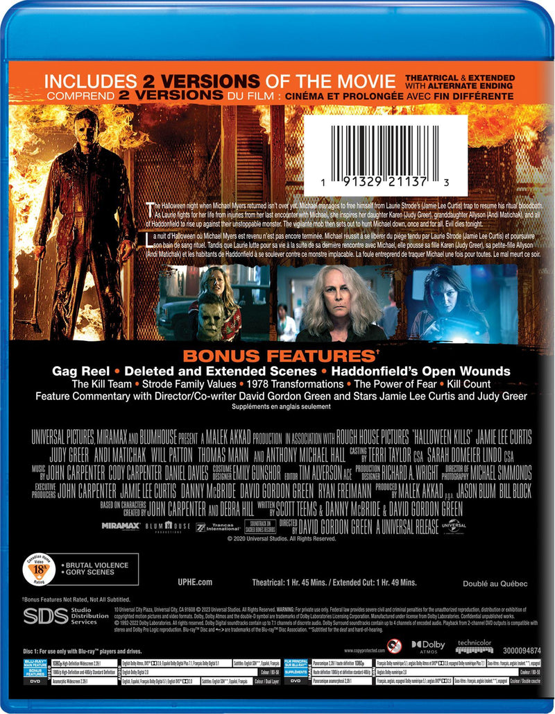 Halloween Kills (Blu-ray + DVD) [Blu-Ray]