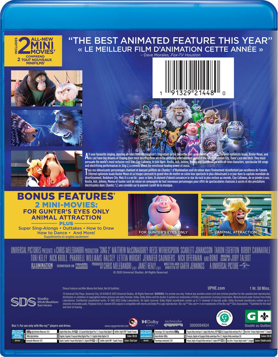 Sing 2 (Blu-ray + DVD) [Blu-Ray]