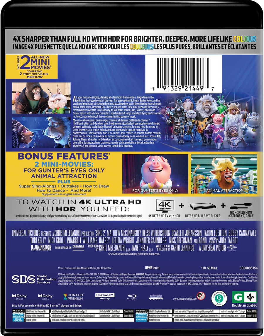 Sing 2 (4K Ultra HD + Blu-ray) [UHD]
