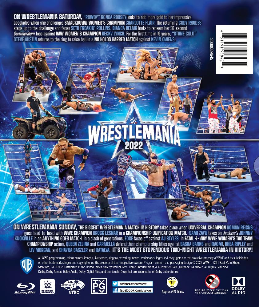 WWE: WrestleMania 38 [Blu-Ray]