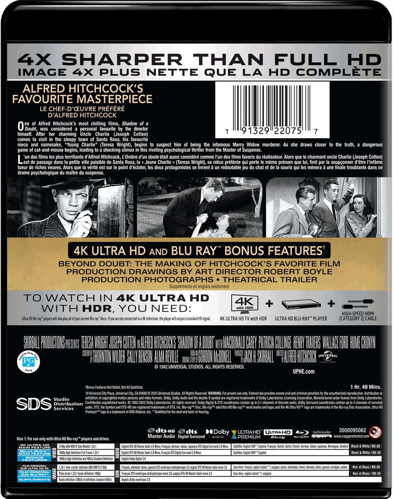 Shadow of a Doubt (4K Ultra HD + Blu-ray) [UHD]