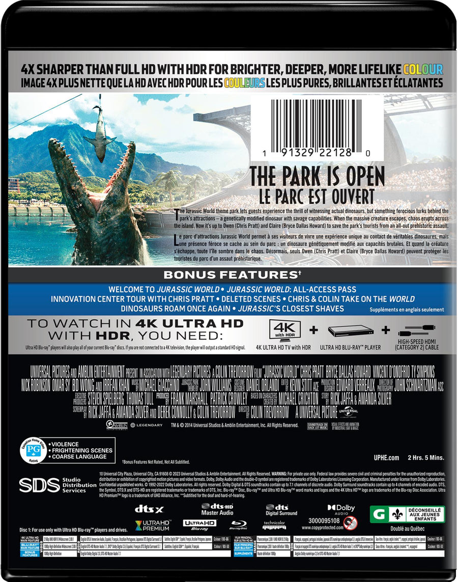Jurassic World (4K Ultra HD + Blu-ray) [UHD]