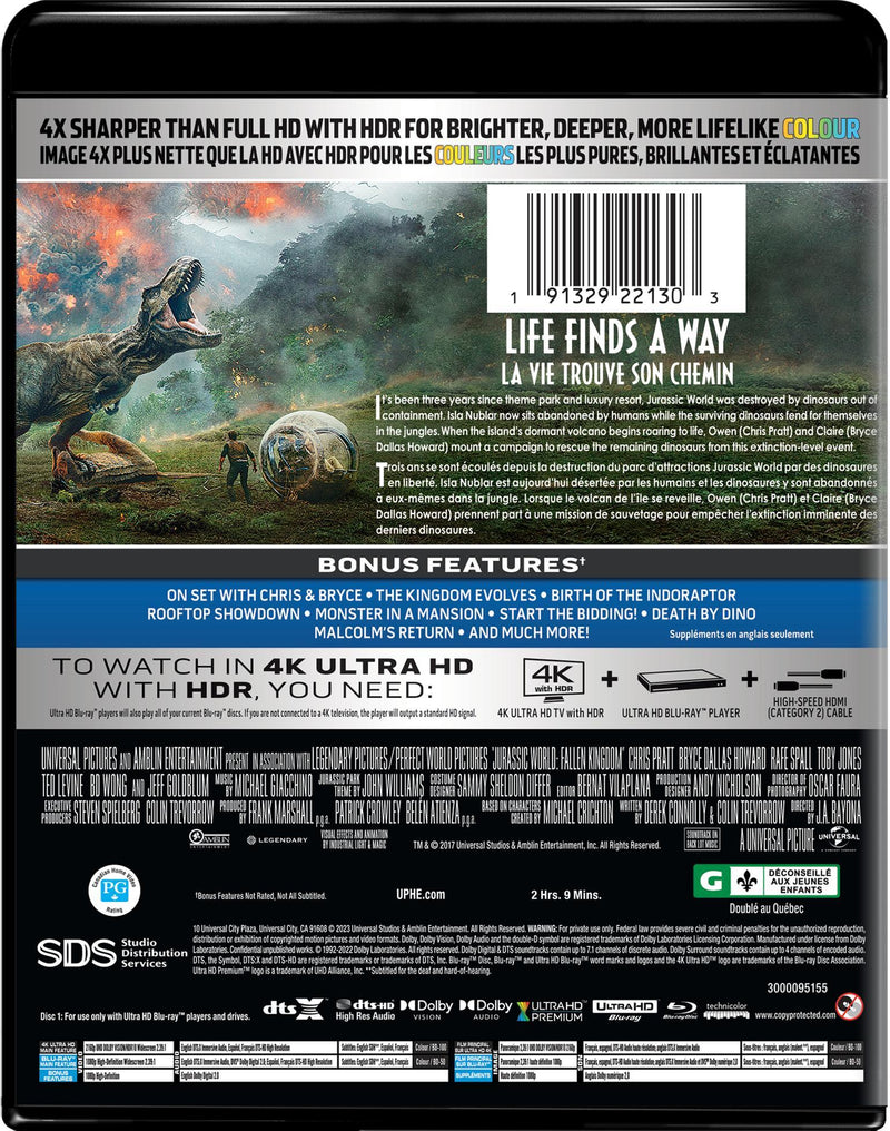 Jurassic World: Fallen Kingdom (4K Ultra HD + Blu-ray) [UHD]