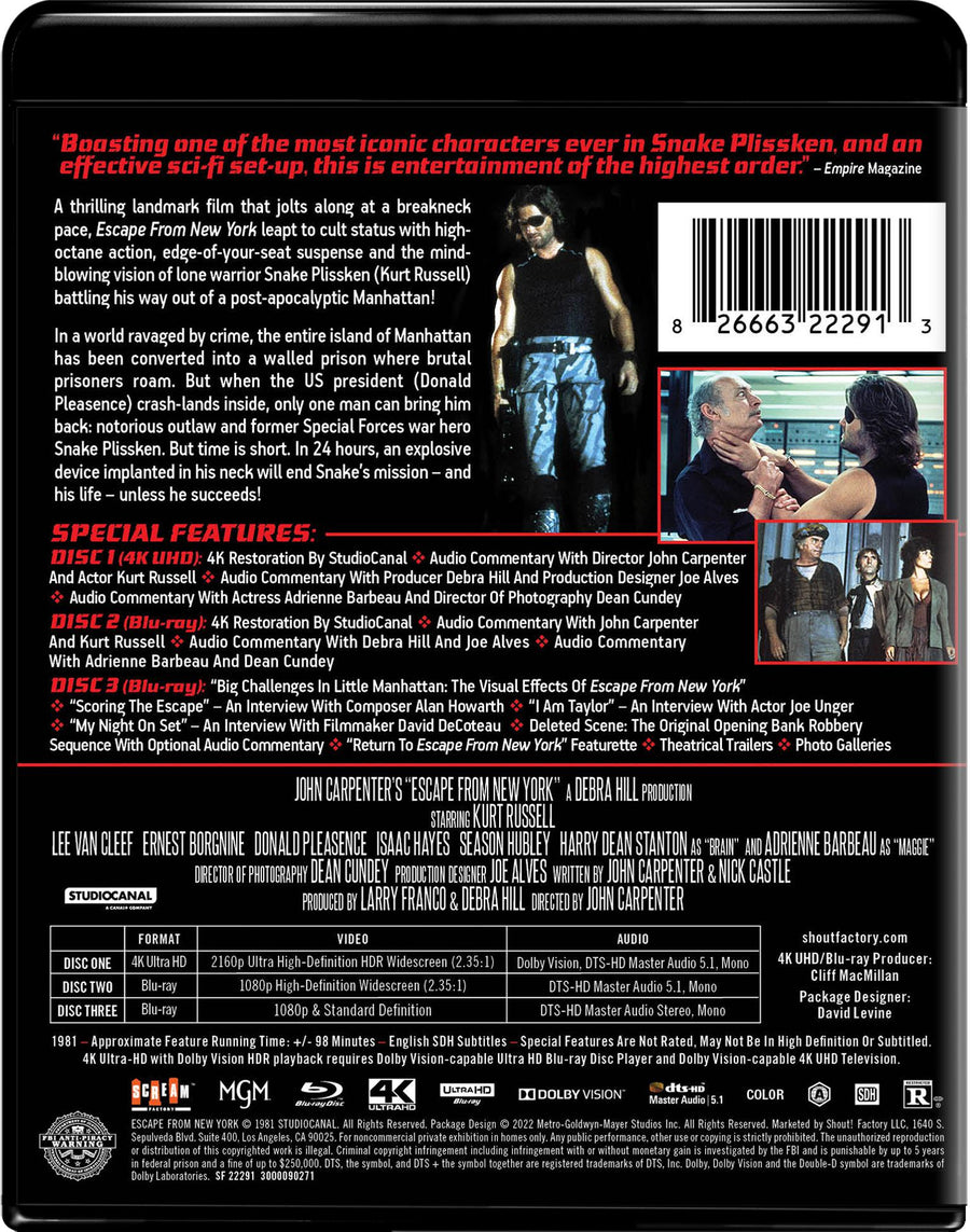 Escape from New York - Collector's Edition 4K Ultra HD + Blu-ray [UHD]