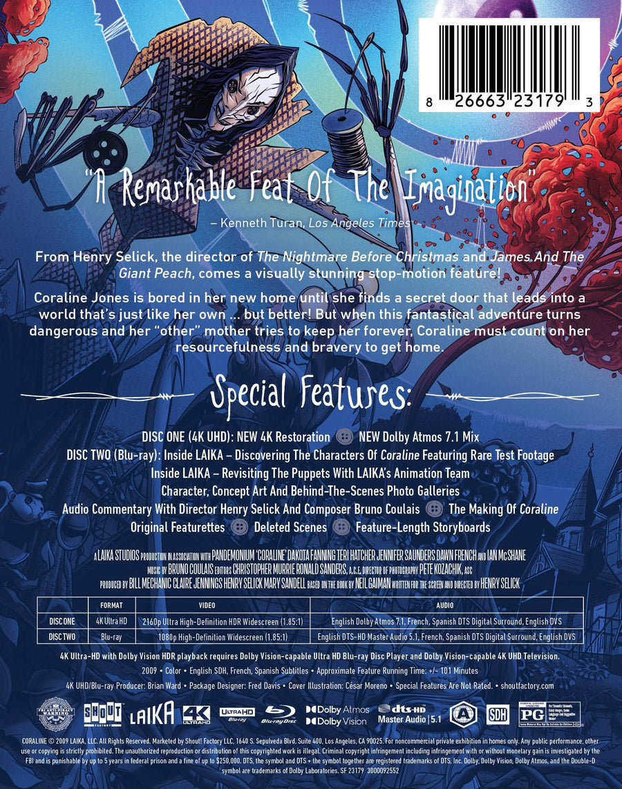 Coraline [Limited Edition Steelbook] [UHD]