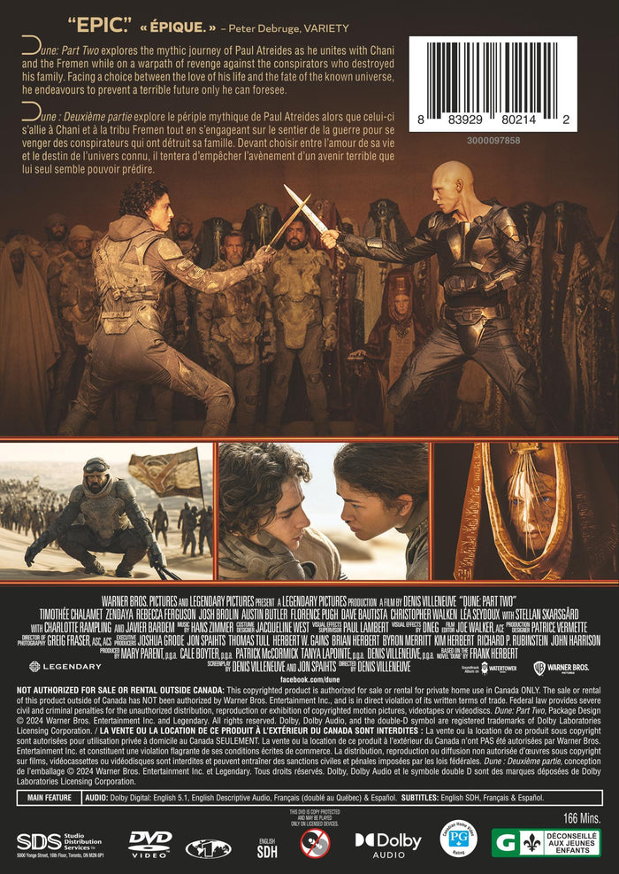 Dune: Part Two [DVD]