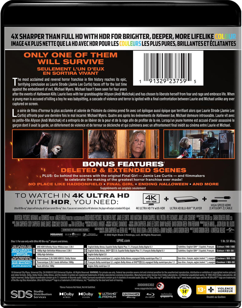 Halloween Ends (4K Ultra HD + Blu-ray) [UHD]