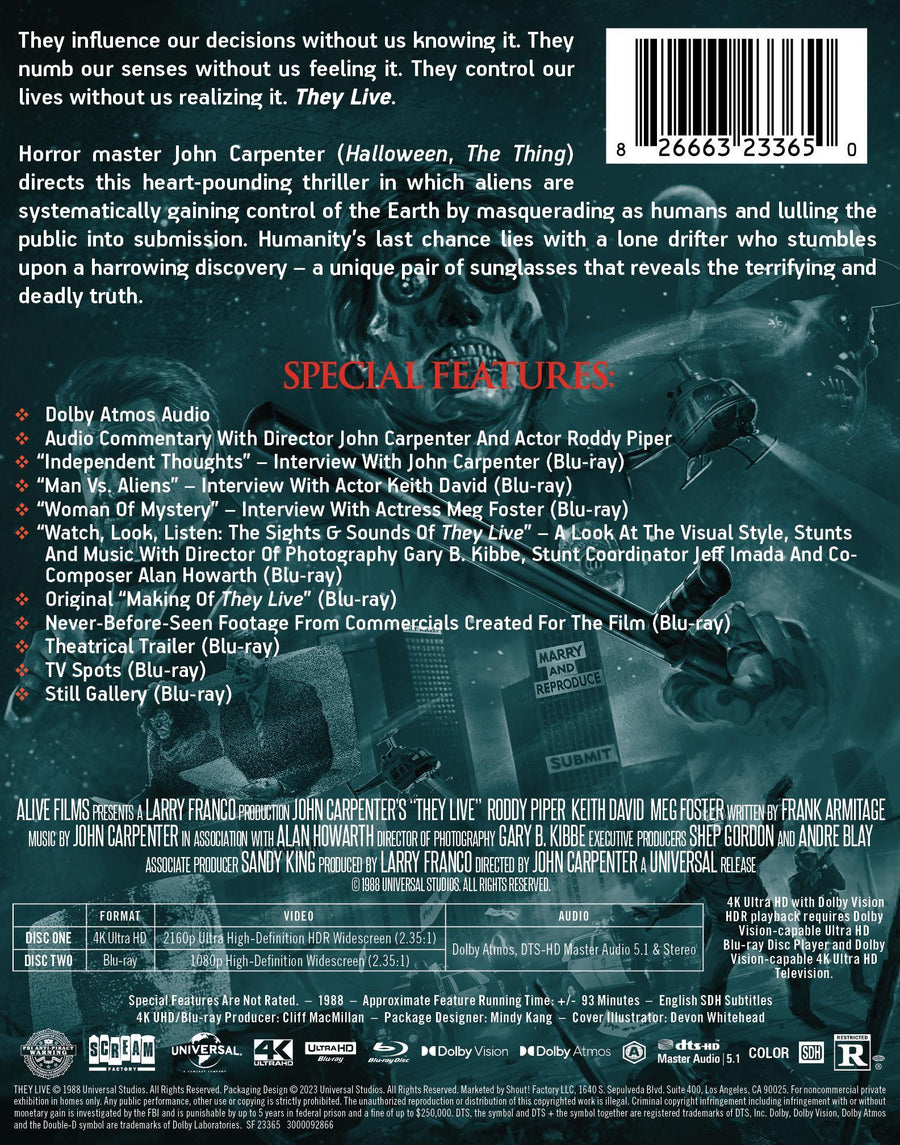 They Live [Limited Edition Steelbook] [UHD]