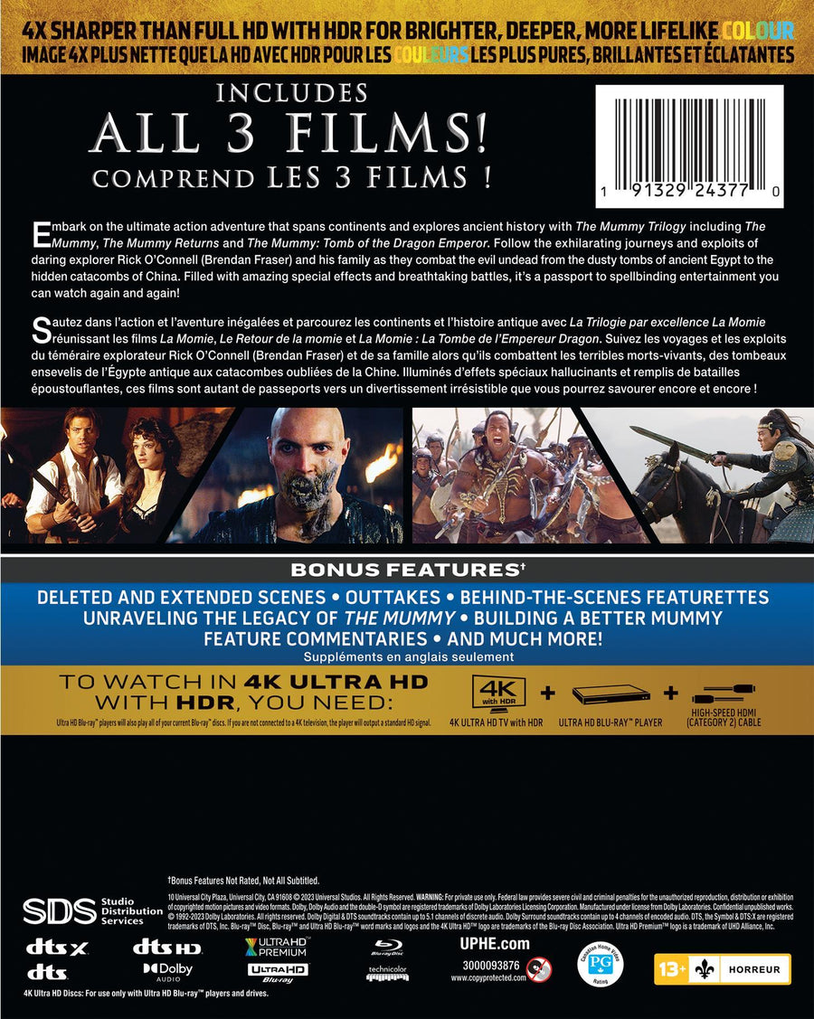 The Mummy Trilogy (4K Ultra HD + Blu-ray) [UHD]