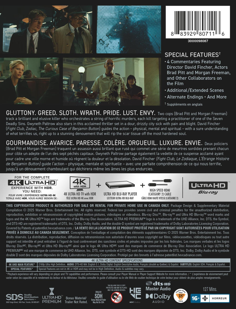 Seven (Limited Edition Steelbook) [UHD]