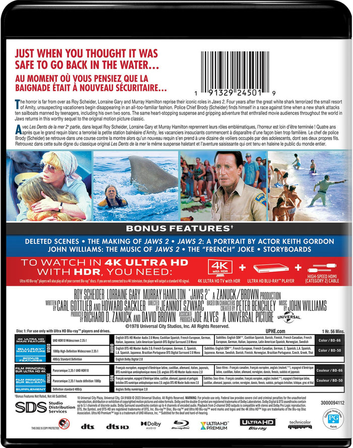 Jaws 2 (4K Ultra HD + Blu-ray) [UHD]