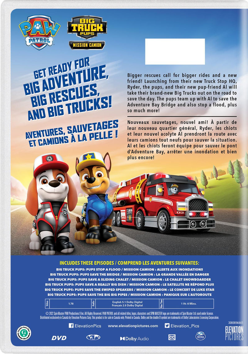 PAW Patrol: Big Truck Pups [DVD]
