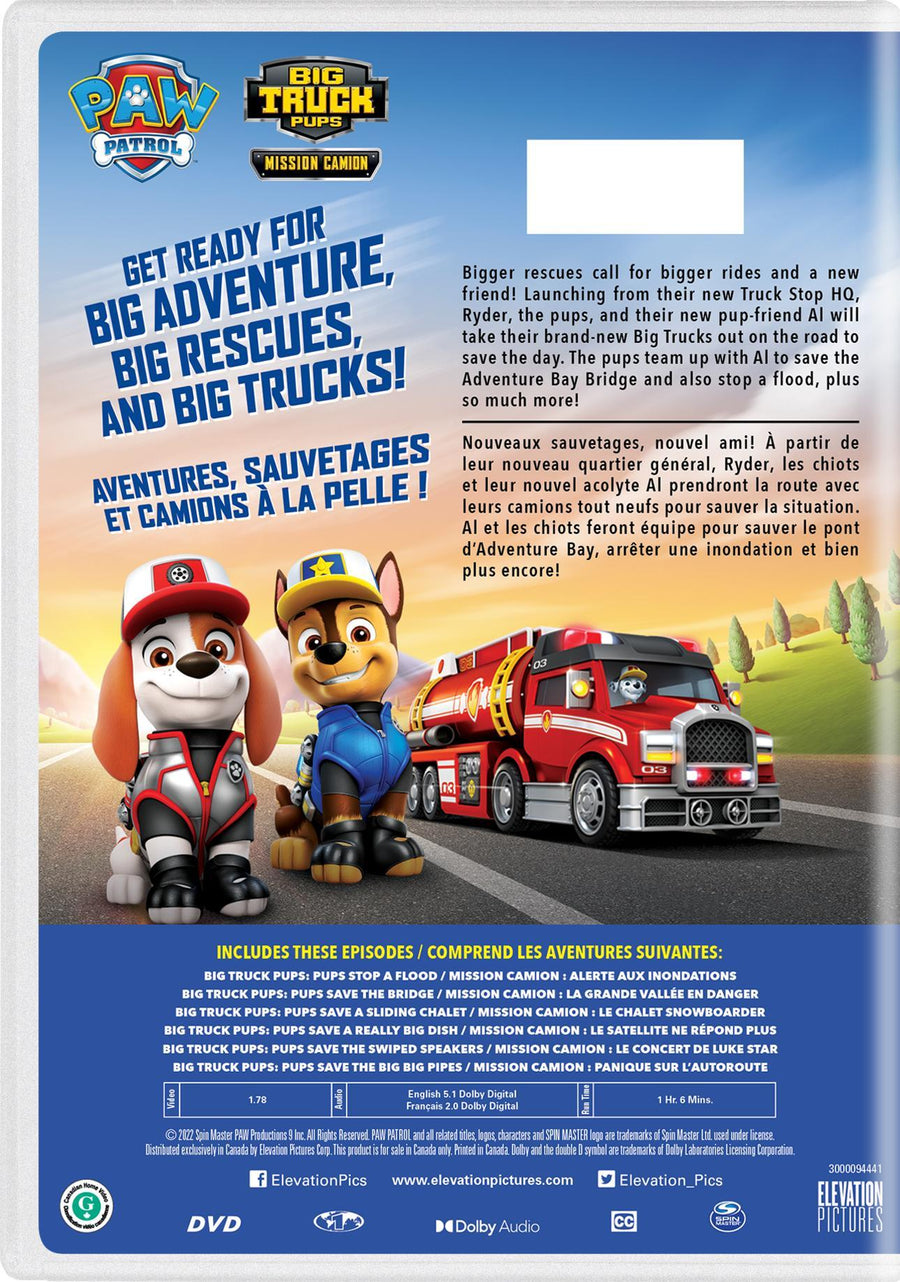 PAW Patrol: Big Truck Pups [DVD]