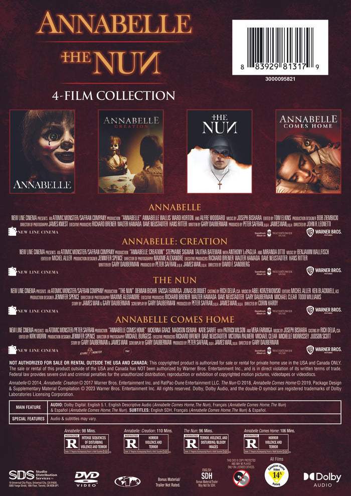 Annabelle Trilogy/The Nun 4-film Collection (Box Set) [DVD]