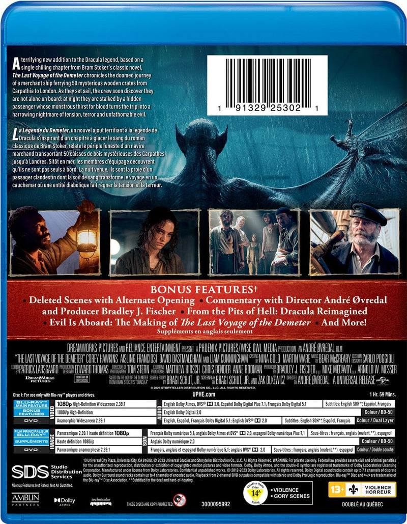 The Last Voyage of the Demeter (Blu-ray + DVD) [Blu-Ray]