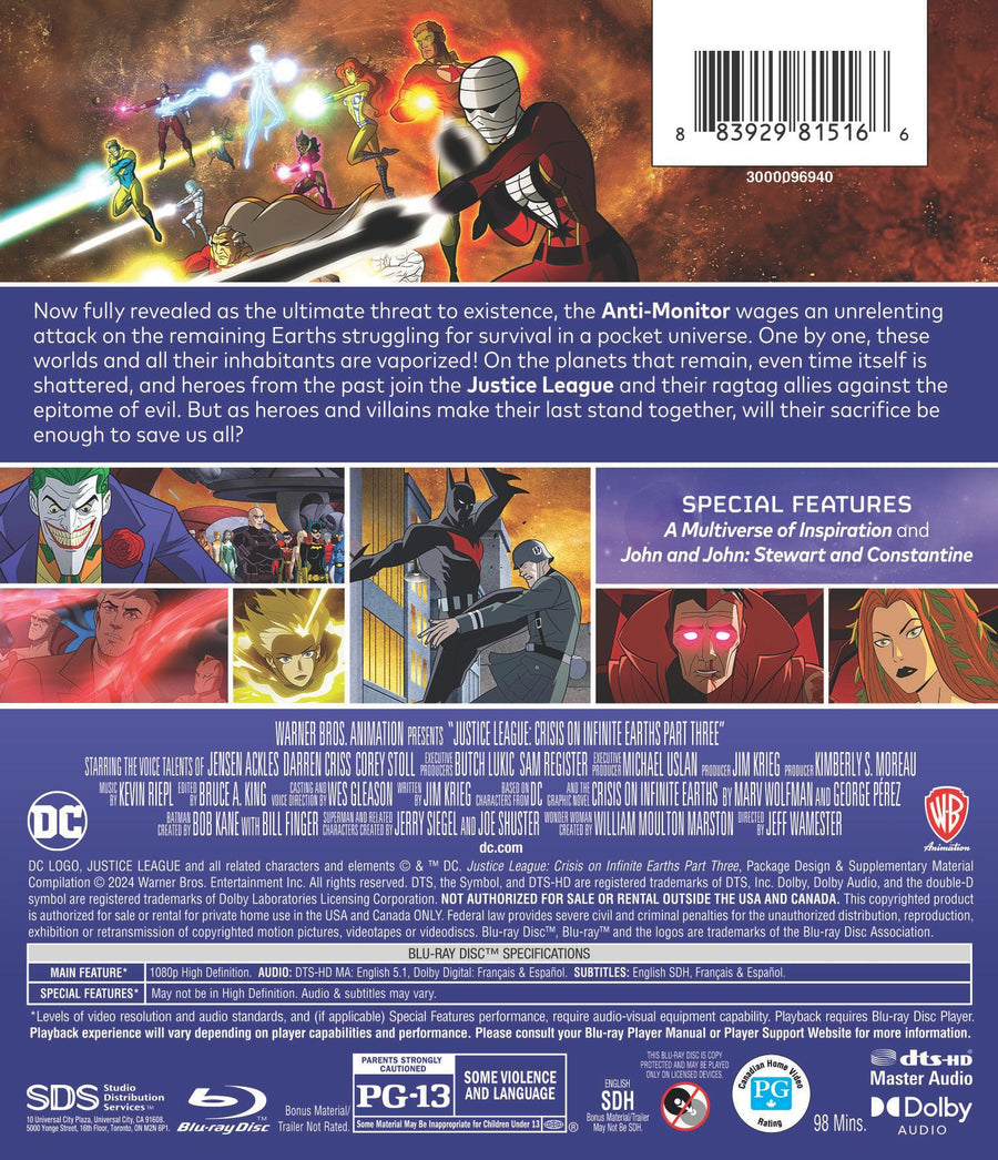 Justice League: Crisis on Infinite Earths Part 3 [Blu-ray]