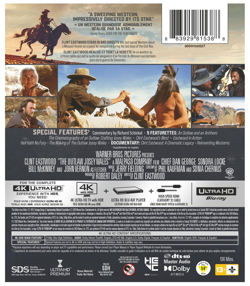 Outlaw Josey Wales, The [UHD]