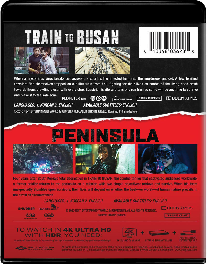 Train to Busan / Train to Busan Presents: Peninsula 2-Movie Collection [UHD]