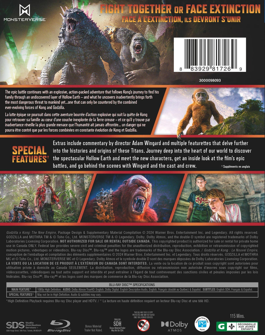 Godzilla x Kong: The New Empire [Blu-ray]