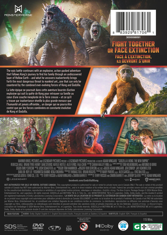 Godzilla x Kong: The New Empire [DVD]