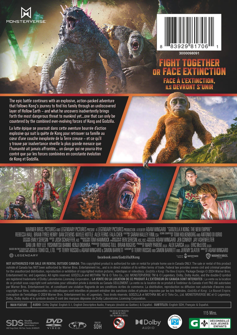 Godzilla x Kong: The New Empire [DVD]