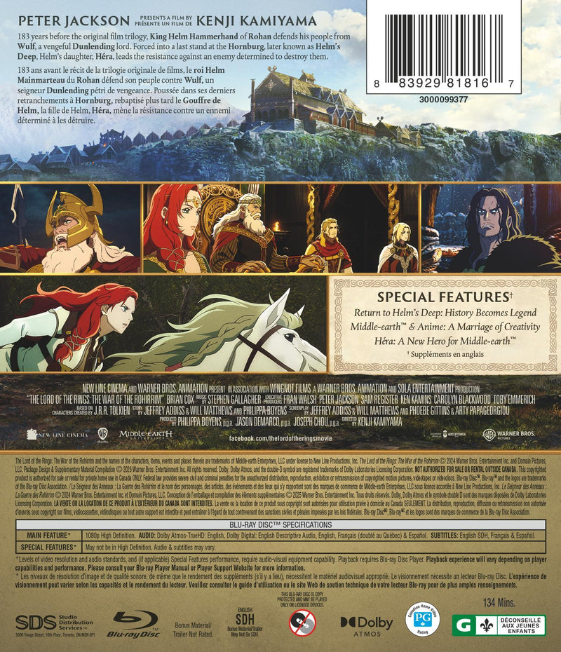 Lord of the Rings: The War of the Rohirrim [Blu-ray]