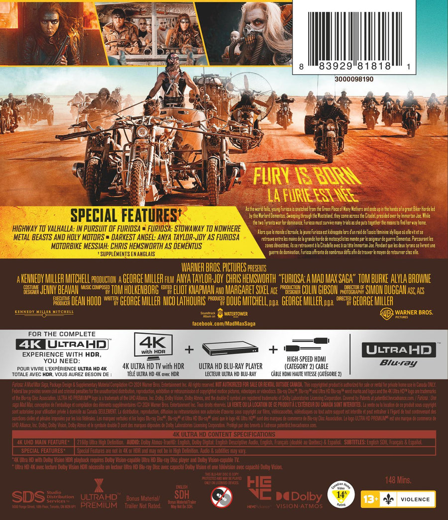 Furiosa: A Mad Max Saga [UHD]