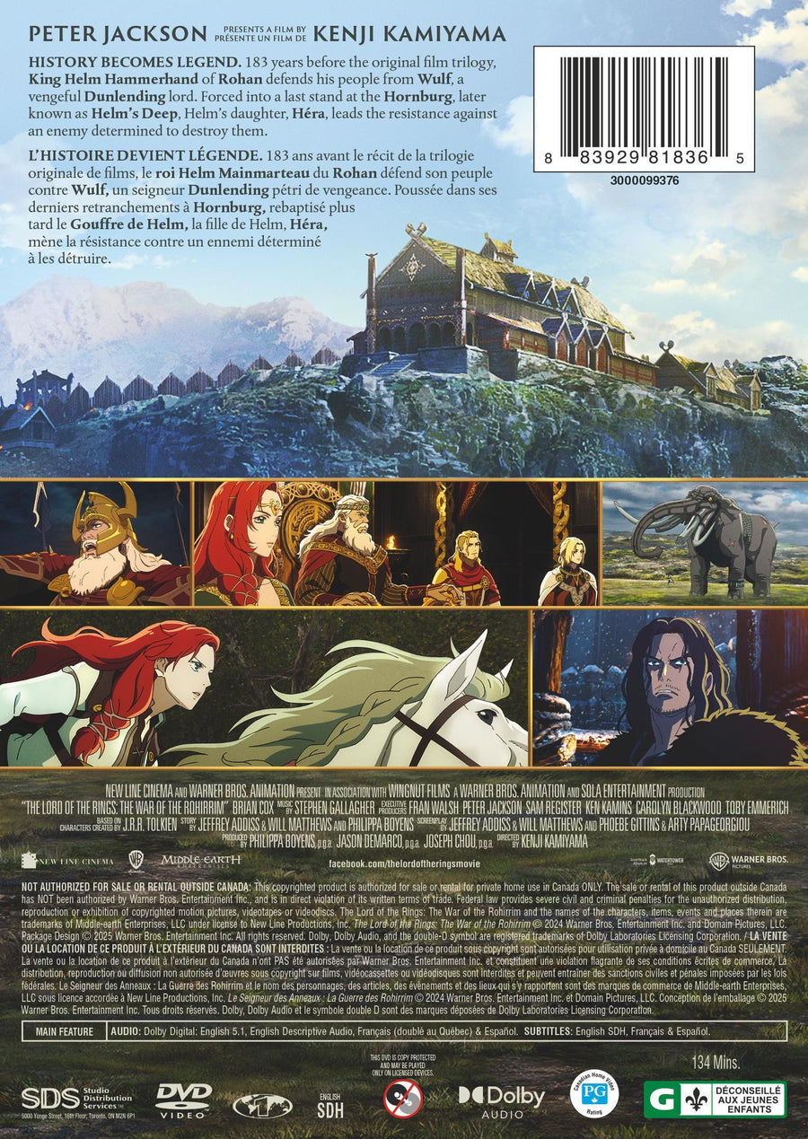 Lord of the Rings: The War of the Rohirrim [DVD]