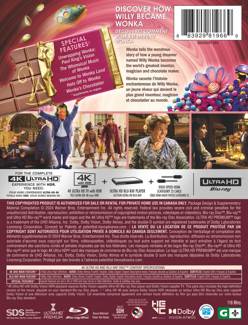 Wonka (Limited Edition Steelbook) [UHD]