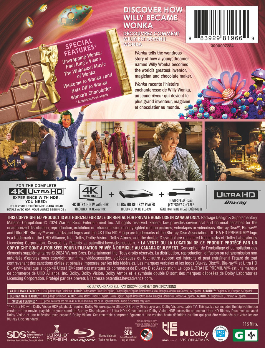 Wonka (Limited Edition Steelbook) [UHD]