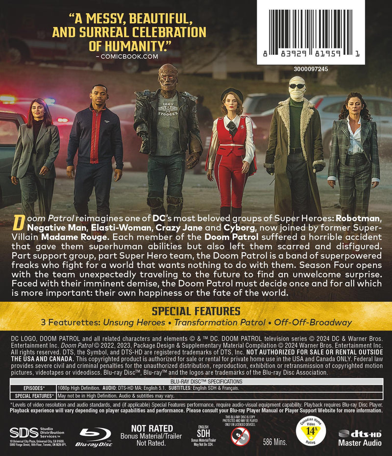Doom Patrol: The Complete Fourth Season [Blu-ray]