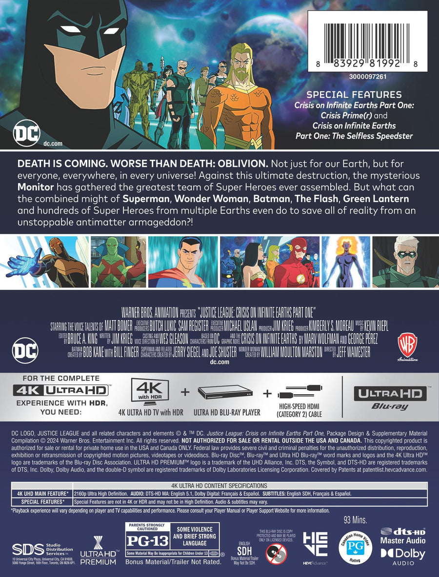 Justice League: Crisis on Infinite Earths: Part One - Steelbook [UHD]